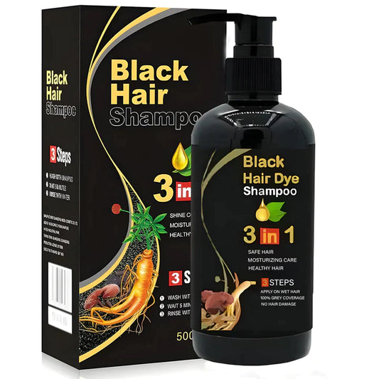 3-IN-1 BLACK HAIR DYE SHAMPOO (AYURVEDIC NO SIDE EFFECT) 🔥Buy 1 Get 1 Free🔥