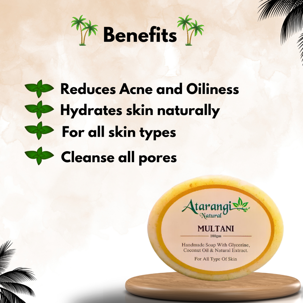 Natural Multani Mitti Handmade Soap for Clear Skin ( BUY 1 GET 1 FREE )