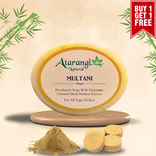 Natural Multani Mitti Handmade Soap for Clear Skin ( BUY 1 GET 1 FREE )