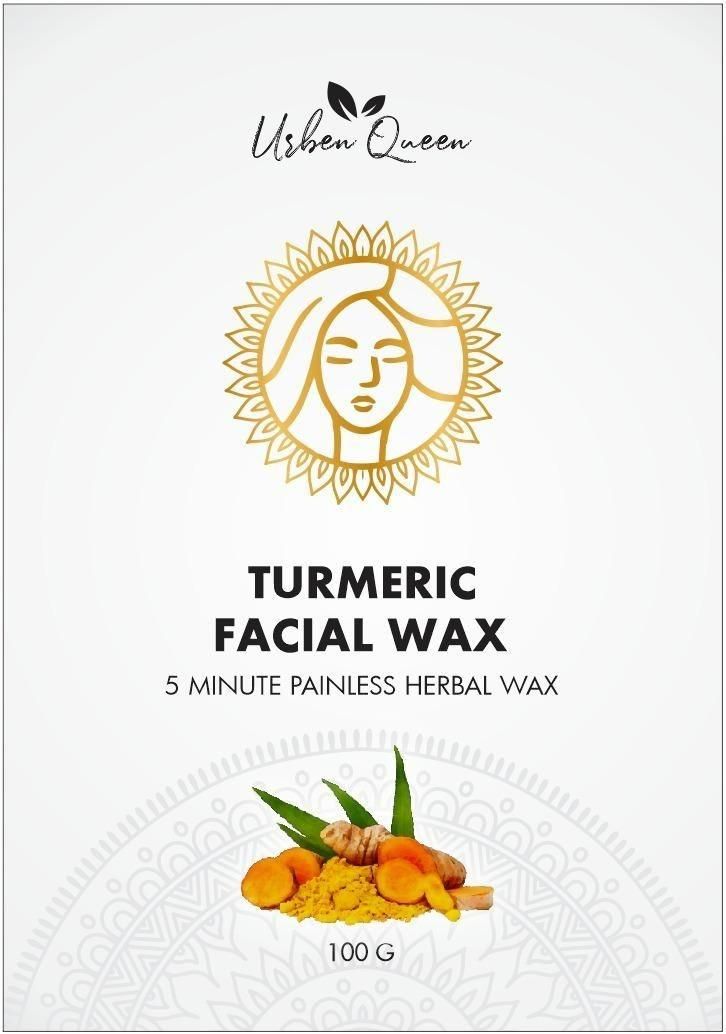 Turmeric Facial Wax - 5 Minute Painless Herbal Wax Powder (100g) (Pack of 2)