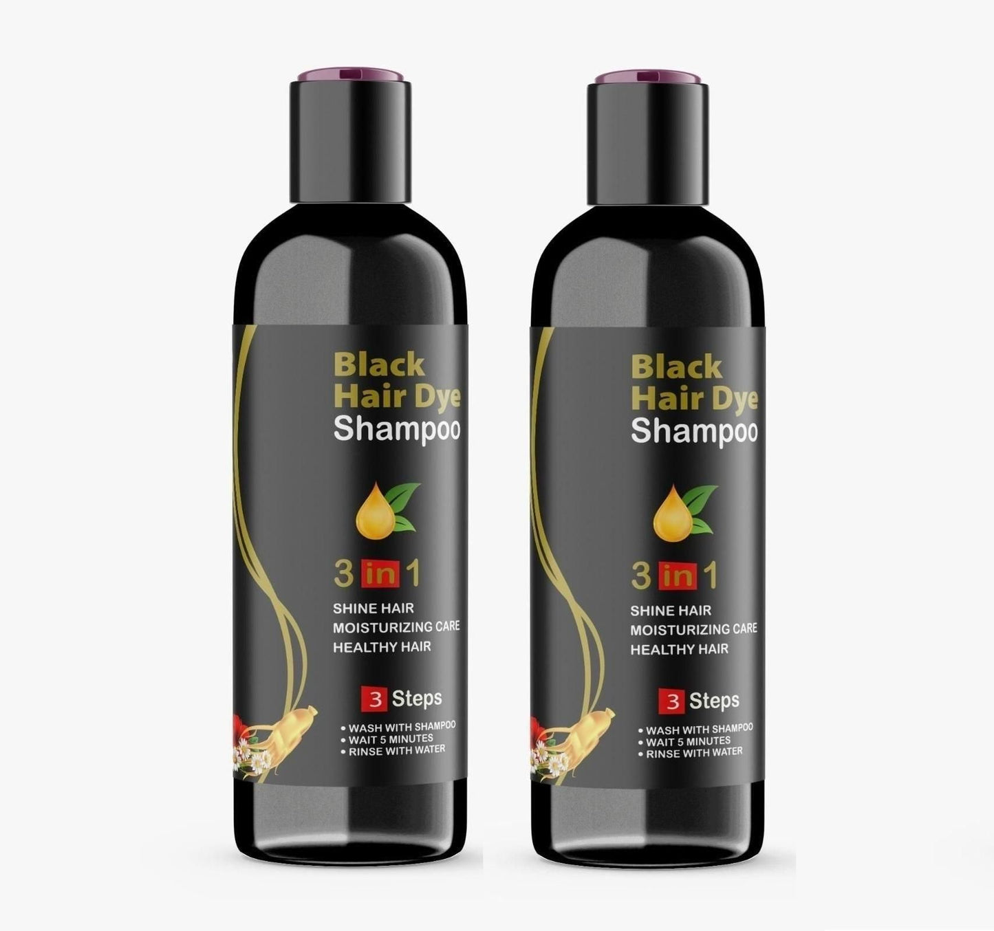 3-IN-1 BLACK HAIR DYE SHAMPOO (AYURVEDIC NO SIDE EFFECT) 🔥Buy 1 Get 1 Free🔥